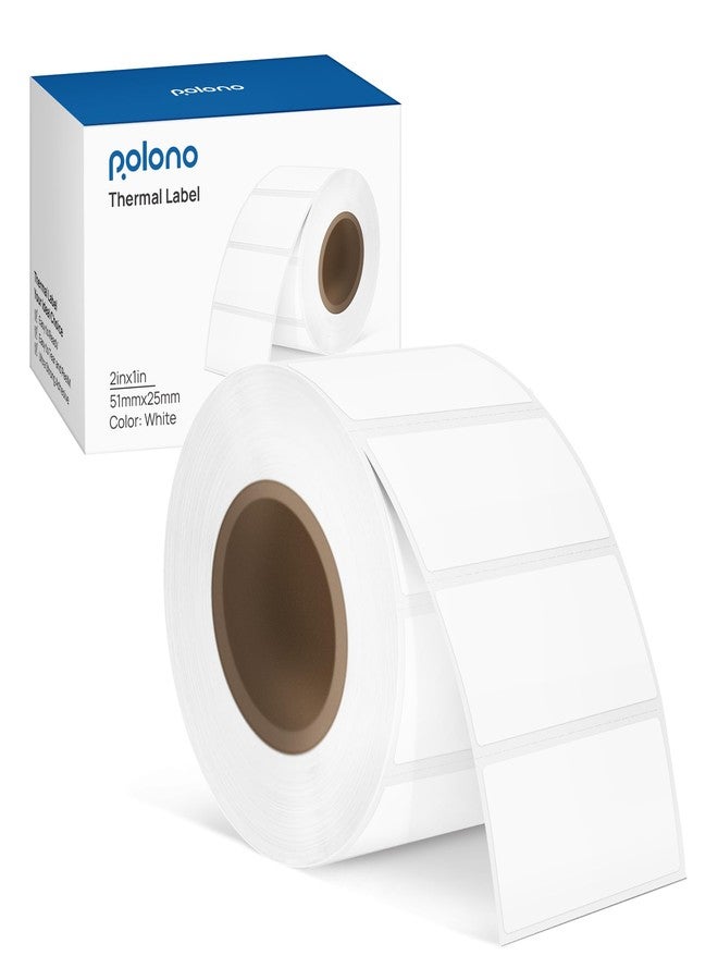 POLONO Genuine 2.25" x 1.25" Direct Thermal Label, Self-Adhesive Address Shipping Thermal Label, Barcodes, Address Postage Labels Compatible with POLONO PL80E, PL70E, PL60 Label Printer (1000 Labels) - Image 1