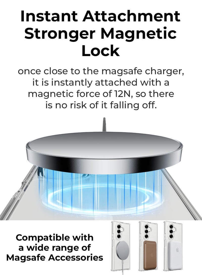 glassology Samsung Galaxy Z Fold7 Silicone Case Clear, Anti-Yellowing, Slim & Shockproof, Hinge Protection, Wireless Charging Friendly, Anti-Fingerprint, Scratch-Resistant. - Image 2
