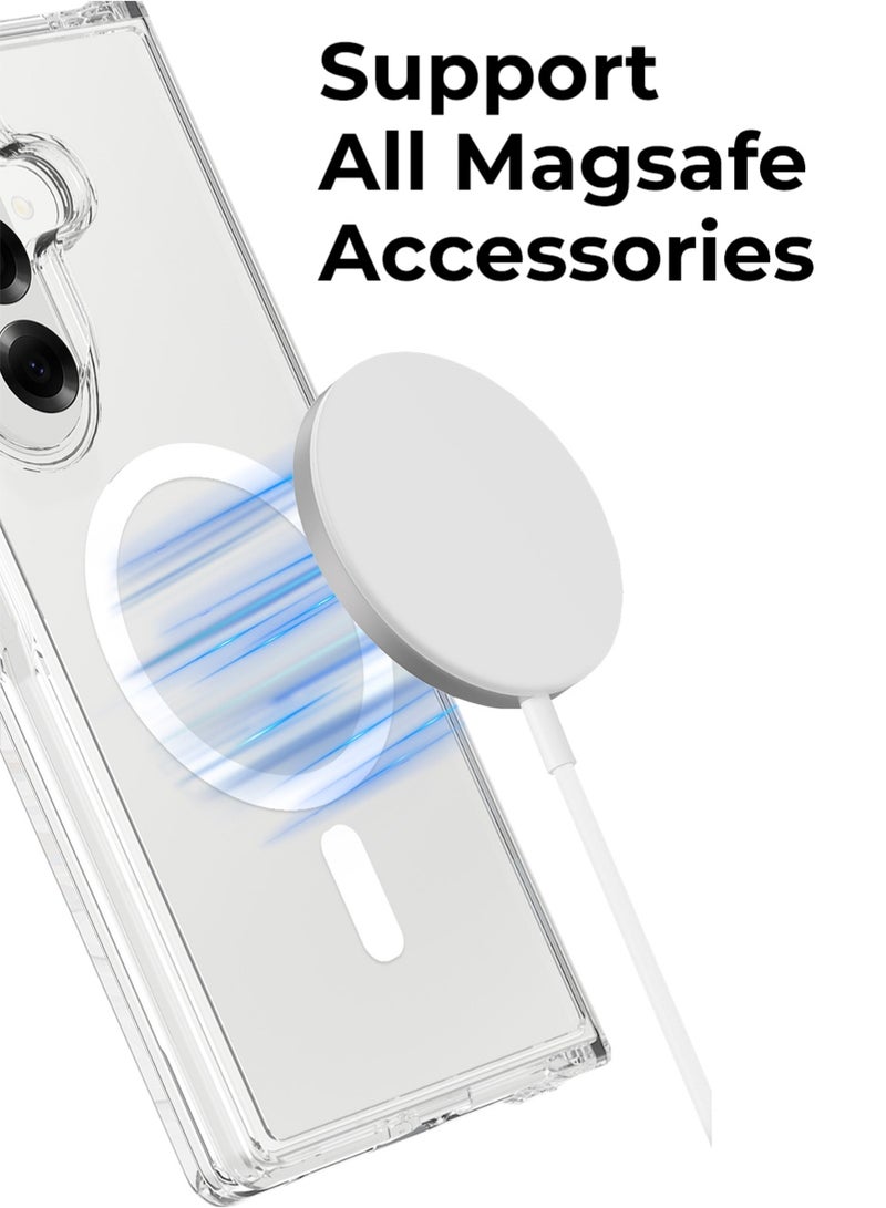 glassology Samsung Galaxy Z Fold7 Silicone Case Clear, Anti-Yellowing, Slim & Shockproof, Hinge Protection, Wireless Charging Friendly, Anti-Fingerprint, Scratch-Resistant. - Image 4