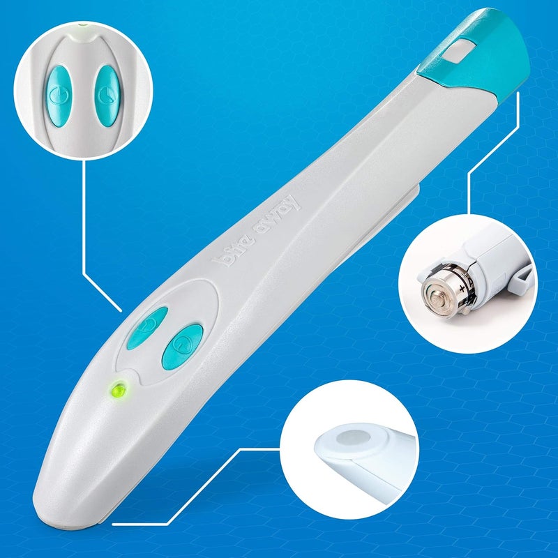 bite away - The Original Electronic Bug bite Treatment for Mosquito Bites, Made in Germany. Without Chemicals - Treatment by Heat, up to 300 Applications Possible with The First Set of Batteries - Image 5