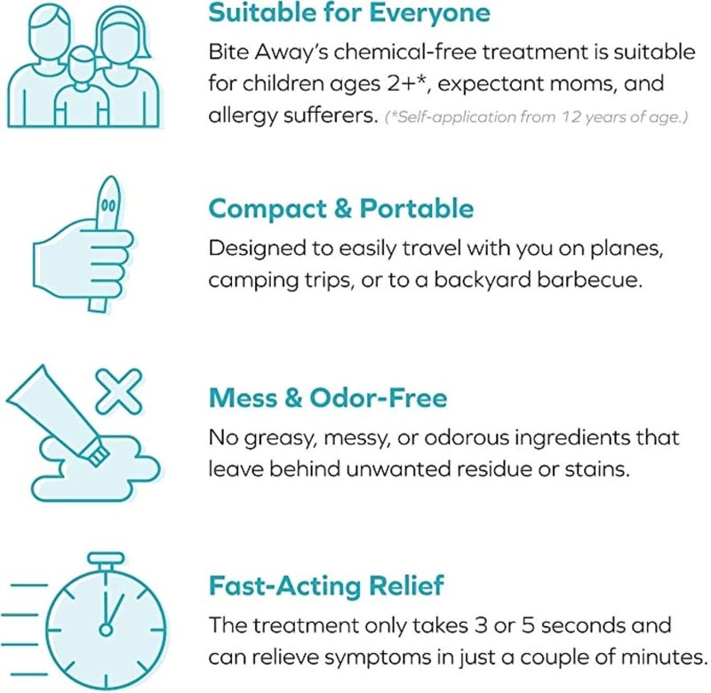 bite away - The Original Electronic Bug bite Treatment for Mosquito Bites, Made in Germany. Without Chemicals - Treatment by Heat, up to 300 Applications Possible with The First Set of Batteries - Image 3