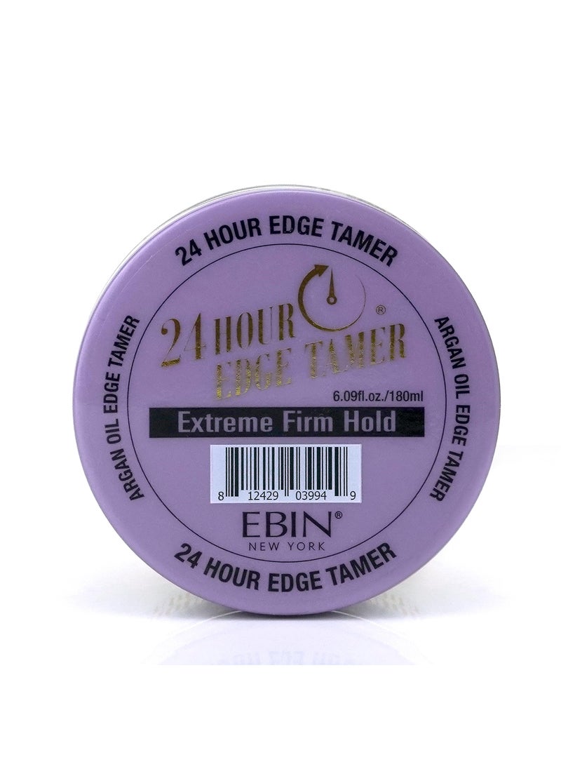EBIN NEW YORK EBIN NEW YORK 24 Hour Edge Tamer - Extreme Firm Hold (6.09oz/ 180ml) - No Flaking, White Residue, Shine and Smooth texture with Argan Oil and Castor Oil 