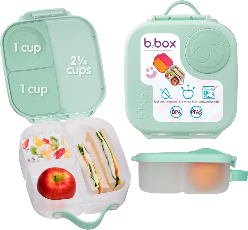 b.box Mini Children's Lunch Box with 3 Compartments - Leakproof and BPA Free - Image 1
