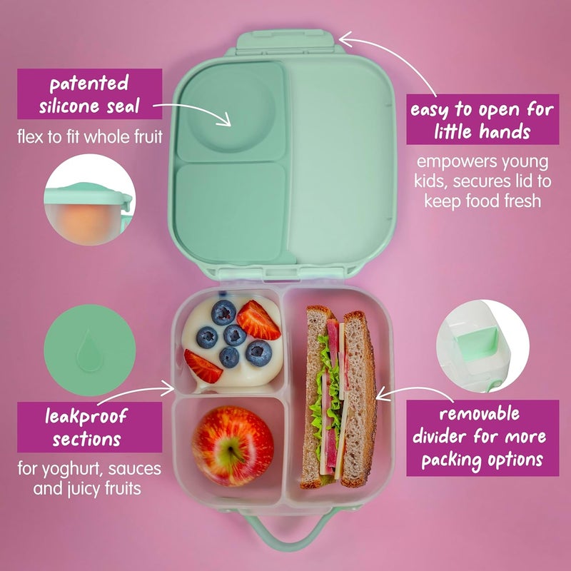 b.box Mini Children's Lunch Box with 3 Compartments - Leakproof and BPA Free - Image 3