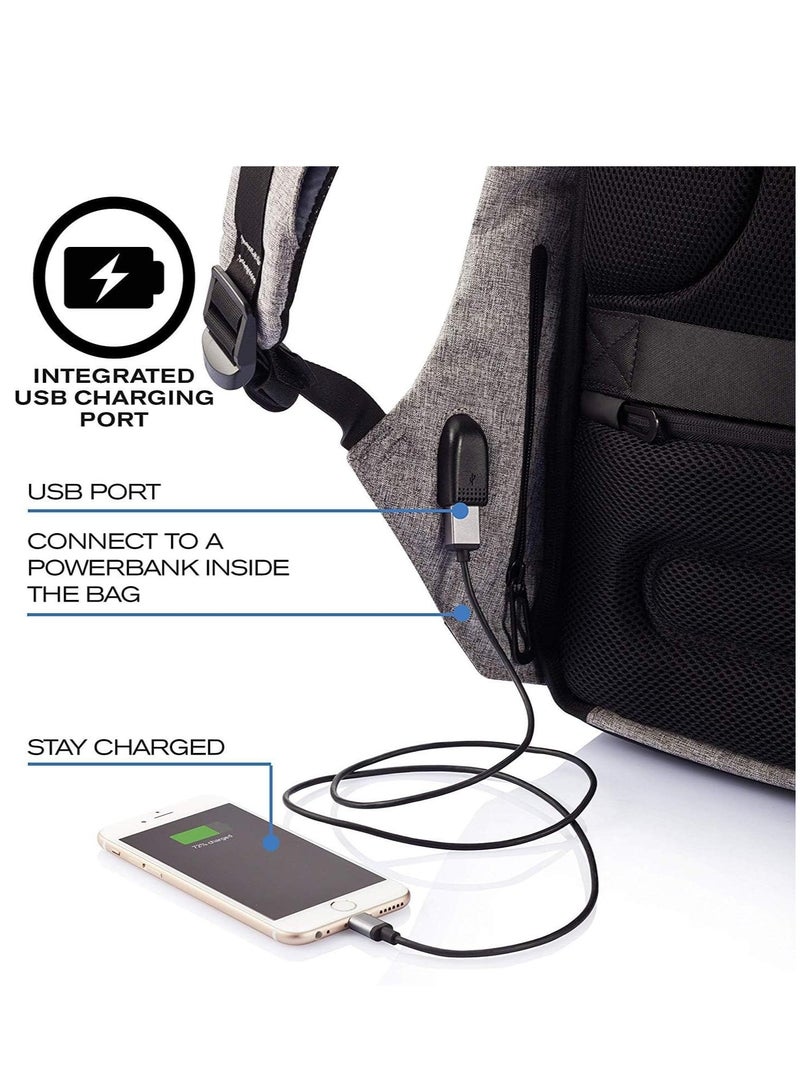ELTRAZONE Anti-Theft Travel Backpack – Large Capacity Waterproof Nylon Laptop Bag with USB Charging Port, Shoulder Bag for College Students, Business, Travel, and Outdoor Activities – Stylish & Secure Backpack  - Image 4