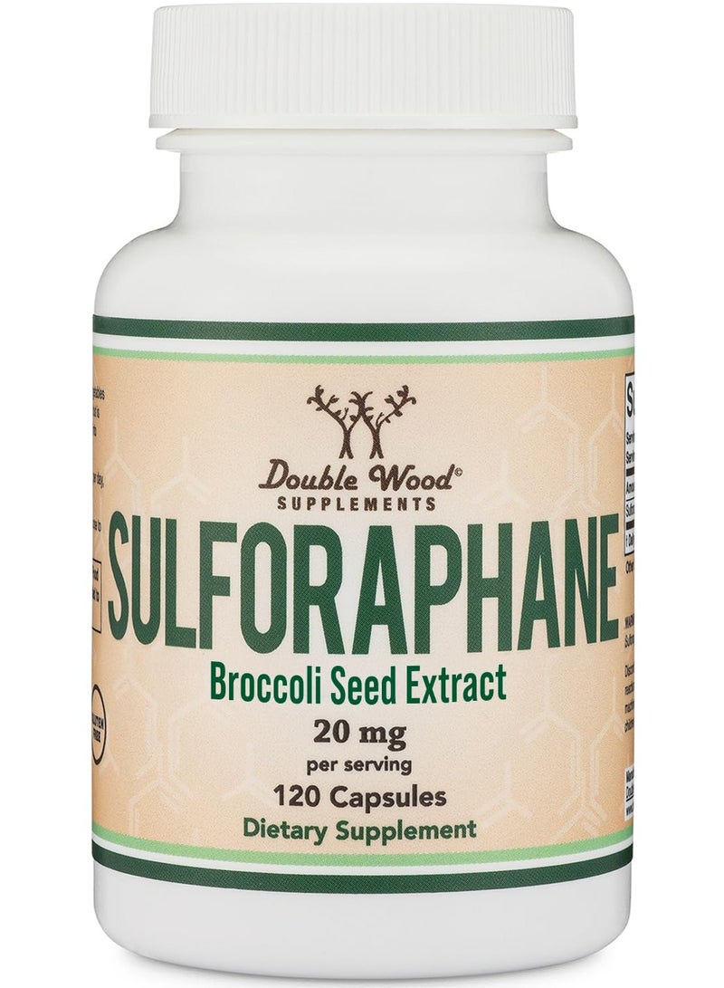 Double Wood Supplements Sulforaphane Broccoli Seed Extract 120 Capsules - Image 1