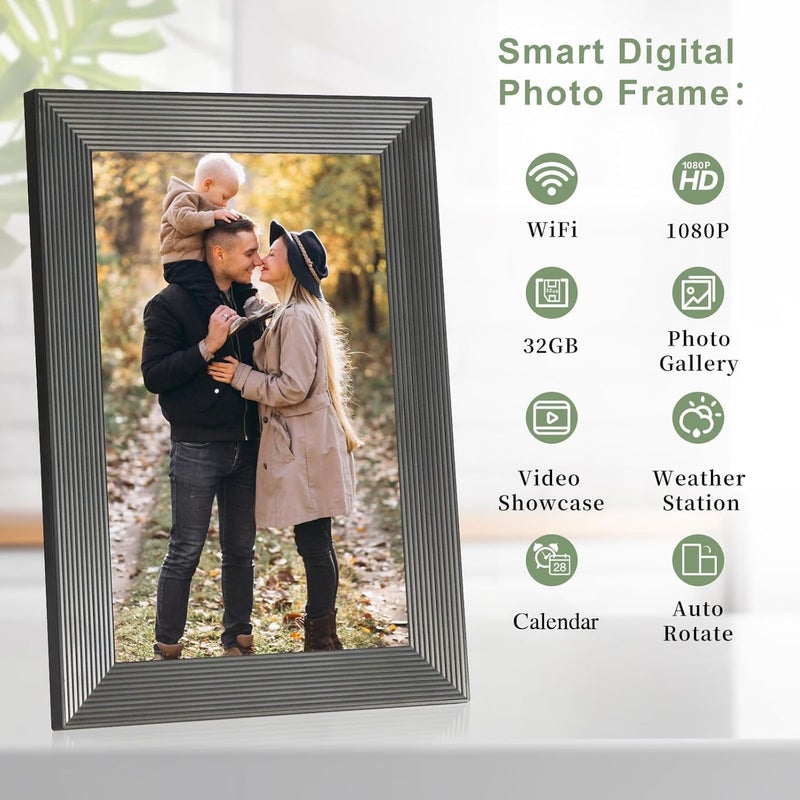 miracle digital إطار فريميو 10.1 بوصة إطار صور رقمي واي فاي، شاشة تعمل باللمس IPS بدقة 1280x800، ذاكرة 32 جيجابايت، دوران تلقائي، قابل للتعليق على الحائط، مشاركة الصور/الفيديوهات على الفور عبر تطبيق فريميو من أي مكان - Image 3