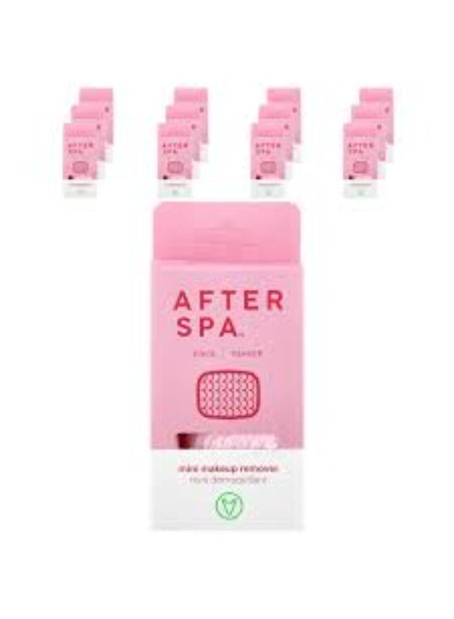 أفترسبا AfterSpa، مناديل صغيرة لإزالة المكياج، وردي، 12 منديل - Image 1