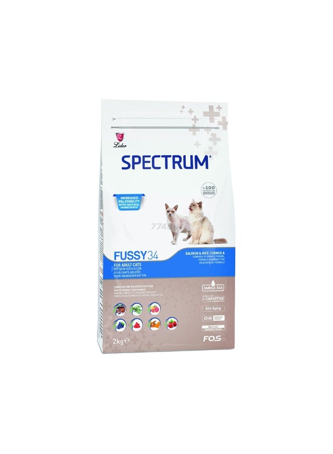 Spectrum Fussy 34 Adult Dry Cat Food - 2 kg