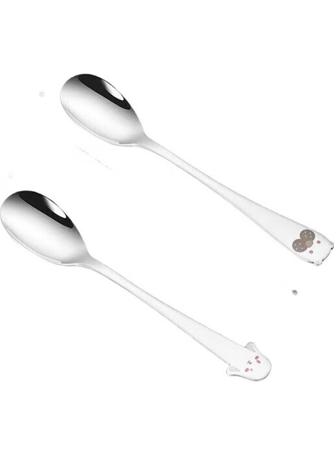 MAX COOK (Maxcook) 316L Stainless Steel Soup Ladle And Spoon, Large Serving Spoon, Rice Spoon, Tablespoon, Cartoon Design For Children, 2-Piece Set Mccu2013 - Image 2