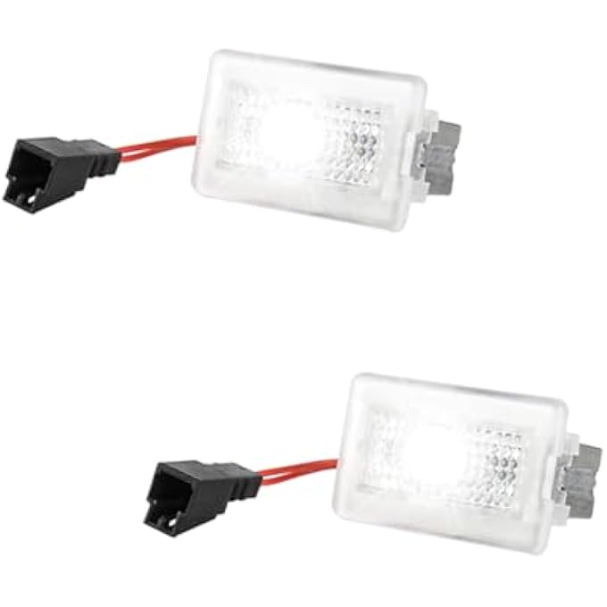 Carwiner Puddle Lights Compatible With Tesla Model 3YSX Projector Door Step Light Accessories Interior Lights 2 Pack T Logo With Letters - Image 1