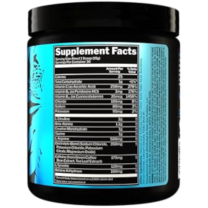 Rule 1 Proteins Rule 1 R1 Roar - Pre-Workout Powder with Creatine, Beta-Alanine, Citrulline, Electrolytes & Caffeine (30 Servings, Blue Razz) - Image 2