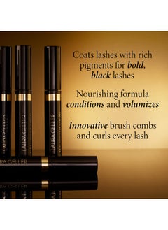 LAURA GELLER NEW YORK Kajal Longwear Mascara Lengthening, Defining, Curling, Buildable Formula Eye Makeup Innovative Curling Brush 1 Count  - Image 3