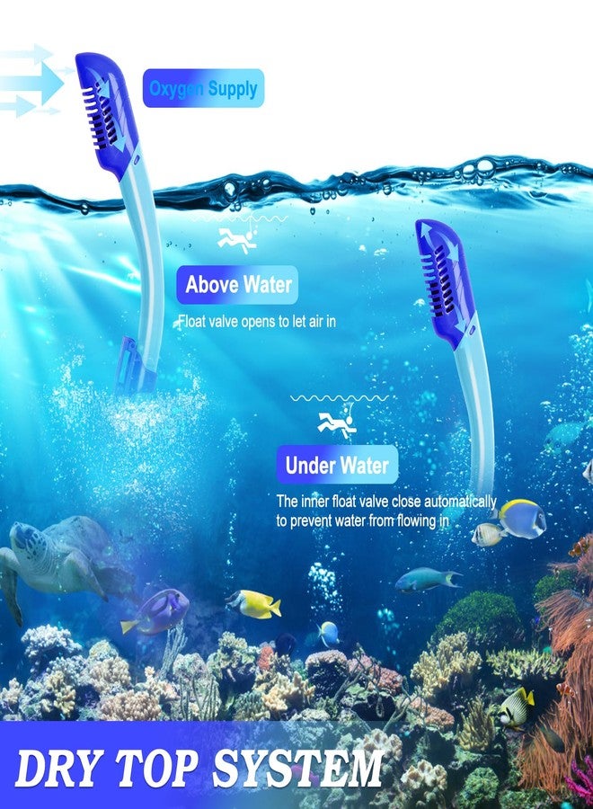 ACQCES Kids Mask Fins Snorkel Set, Dry Top Snorkeling Gear for Kids Youth Boys Girls Junior Age 5-15 - Image 4