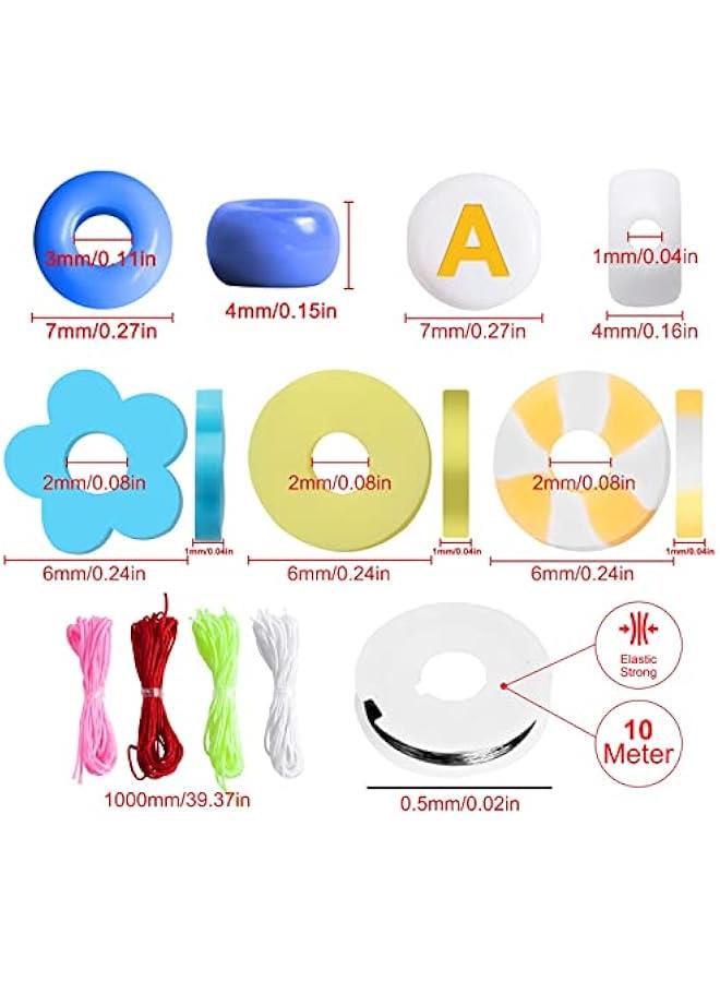 FYLX Create stylish jewelry with 6500 s of clay and pony beads in this bracelet making kit for girls Perfect for arts and crafts  each kit includes polymer clay beads and letter beads for personalized br - Image 3