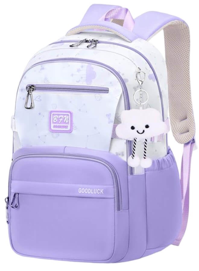 بليزار حقيبة ظهر مدرسية للأولاد والبنات، حقائب مدرسية كبيرة للأطفال عالية السعة، حقيبة ظهر للطلاب للمدرسة والسفر والروضة، مثالية للأعمار 6-12 سنة، متينة ومقاومة للماء، باللون البنفسجي - Image 1