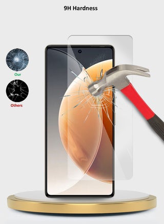 واقي شاشة من الزجاج المقوى من Tecno Camon 30 4G / 5G 2024 Premium Series 9H 2.5D (MSG9CN) - شفاف - view 4