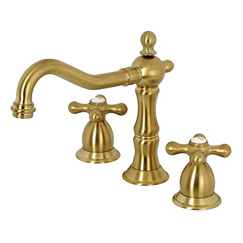 Kingston Brass KS1977AX 8 in. Widespread Bathroom Faucet, Brushed Brass, 8 x 7.56 x 7.44 - Image 5