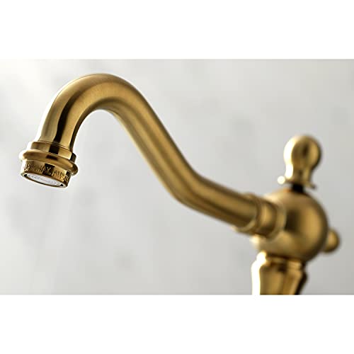 Kingston Brass KS1977AX 8 in. Widespread Bathroom Faucet, Brushed Brass, 8 x 7.56 x 7.44 - Image 3