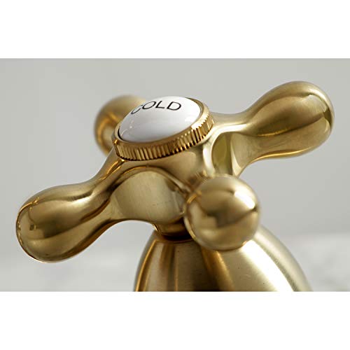 Kingston Brass KS1977AX 8 in. Widespread Bathroom Faucet, Brushed Brass, 8 x 7.56 x 7.44 - Image 4