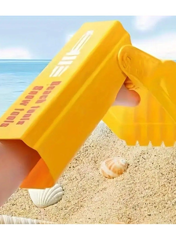 LIXADA Beach Sand Digging Toy, PVC, Yellow, for Back to School, Festival Gift, Birthday Gift, with Sand and Snow Digging Function - Image 4