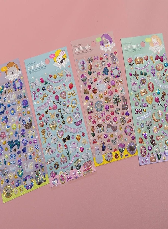 DEOXY Pack of 4 3D Puffy Stickers for Kids and Toddlers, Self Adhesive Cute Stickers for Girls and Boys, Arts Crafts Accessories (DX-0010) - Image 1