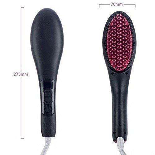 Moxtiza Womens Electric Comb Brush Ceramic Fast Hair Straightener Straightening Brush with LCD Screen Temperature Control DisplayHair Straightener For Womenhair straightener tool Black - Image 5