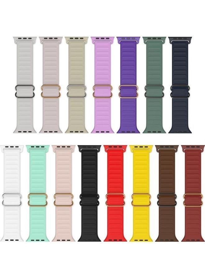 NIBEMINENT Ethnic Replacement Watchband For Apple Watch Series 1/2/3/4/5/6/7/SE 38-40-41mm Brown - Image 2