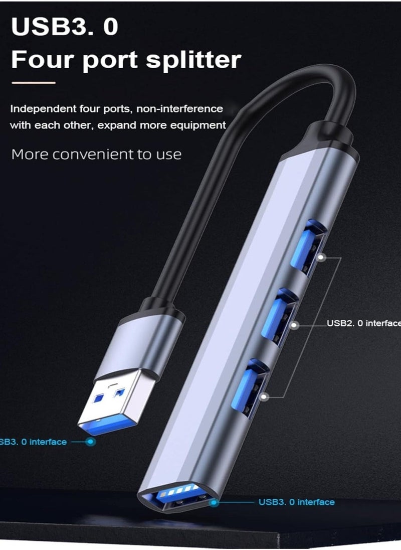 JAJEEK Ultra Slim USB 3.0 Hub with 4 Ports for Laptop, Notebook, PC, Mouse, Keyboard – High-Speed Data Transfer, Compact Design, Silver  - Image 5