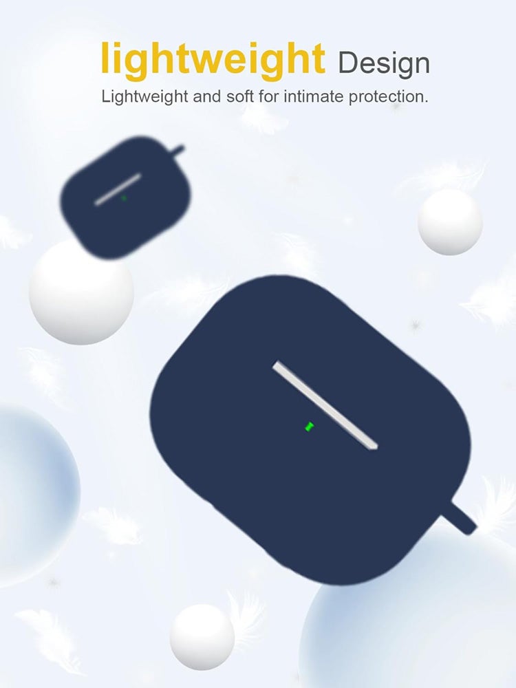 SJet Soft Silicone Protective Case Cover for Huawei FreeClip 2 with Keychain (Blue) - Image 2