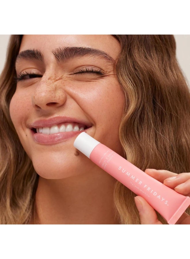 سامر فرايدايز بلسم الشفاه سامر فرايديز ليب بتر بينك شوجر، بلسم وقناع ترطيب غني بزبدة المورومورو والشيا، نباتي وخالٍ من البارابين، يمنح لمعانًا طبيعيًا وشفاه ناعمة، 0.5 أونصة - Image 3