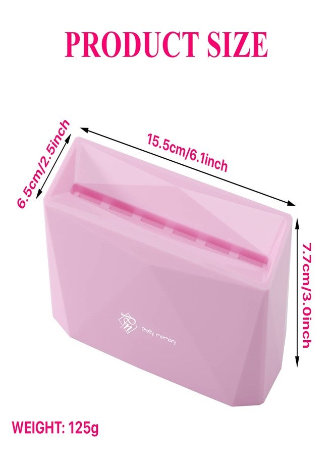 Pretty memory Lash Tweezer Holder 6 Holes Tweezer Holder for Eyelash Extensions Tweezer Stand Display Storage Eyelashes Extension Supplies Lash Accessories Tools, Pink - Image 2
