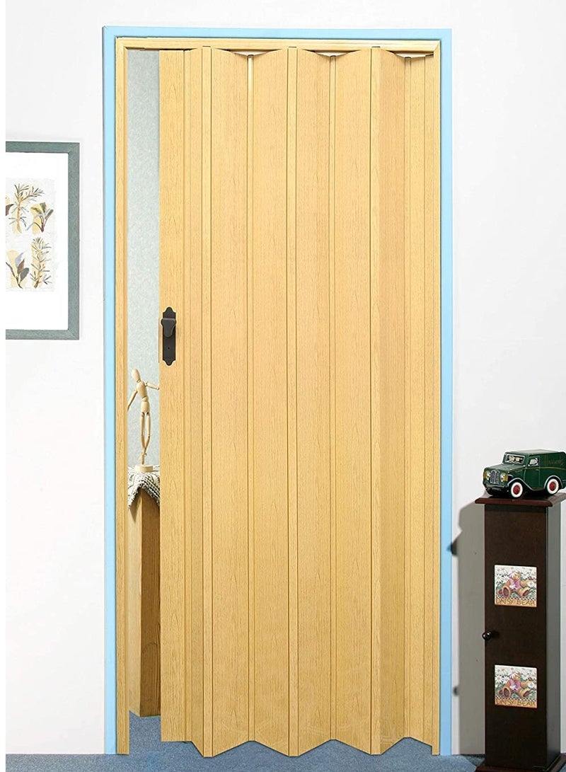 ROBUSTLINE Robustline Folding Sliding Doors 210cm Height x 100cm Width, Made in Taiwan (LIGHT BEIGE)  - Image 1