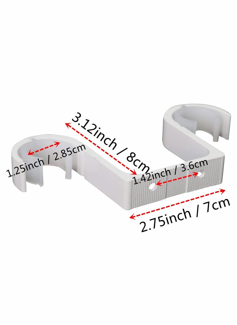 Generic - 2 Pcs Heavy Duty Double Curtain Rod Ceiling Brackets - Metal Pole Holders for Bothway Curtains, Perfect for Various Decor Styles. - Image 1