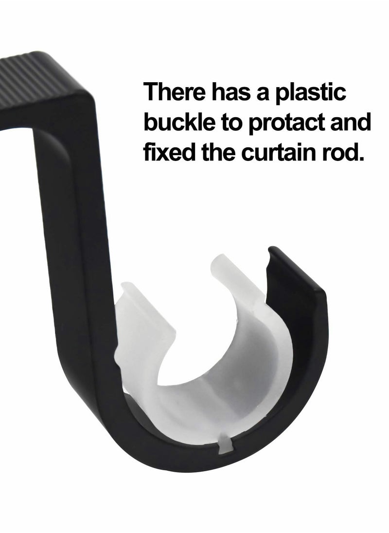 Generic - 2 Pcs Heavy Duty Double Curtain Rod Ceiling Brackets - Metal Pole Holders for Bothway Curtains, Perfect for Various Decor Styles. - Image 1