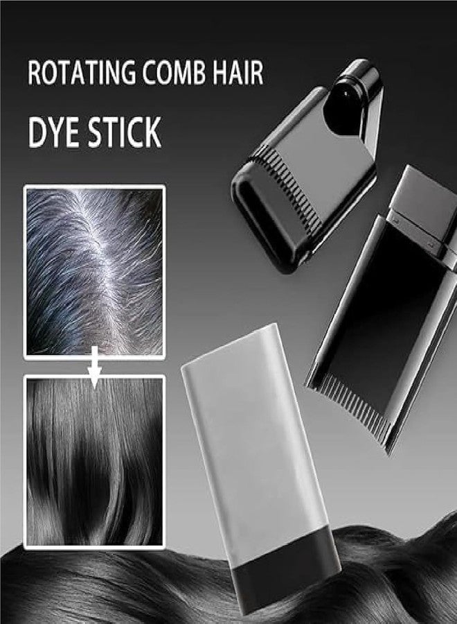 Hairdressing wand 2-in-1 Hair Color Stick with Comb, Instant Hair Coverage for Men & Women, Waterproof & Sweat-Proof Root Touch-Up Hair Dye Applicator, Natural Black, Safe Formula, 20g - Image 4