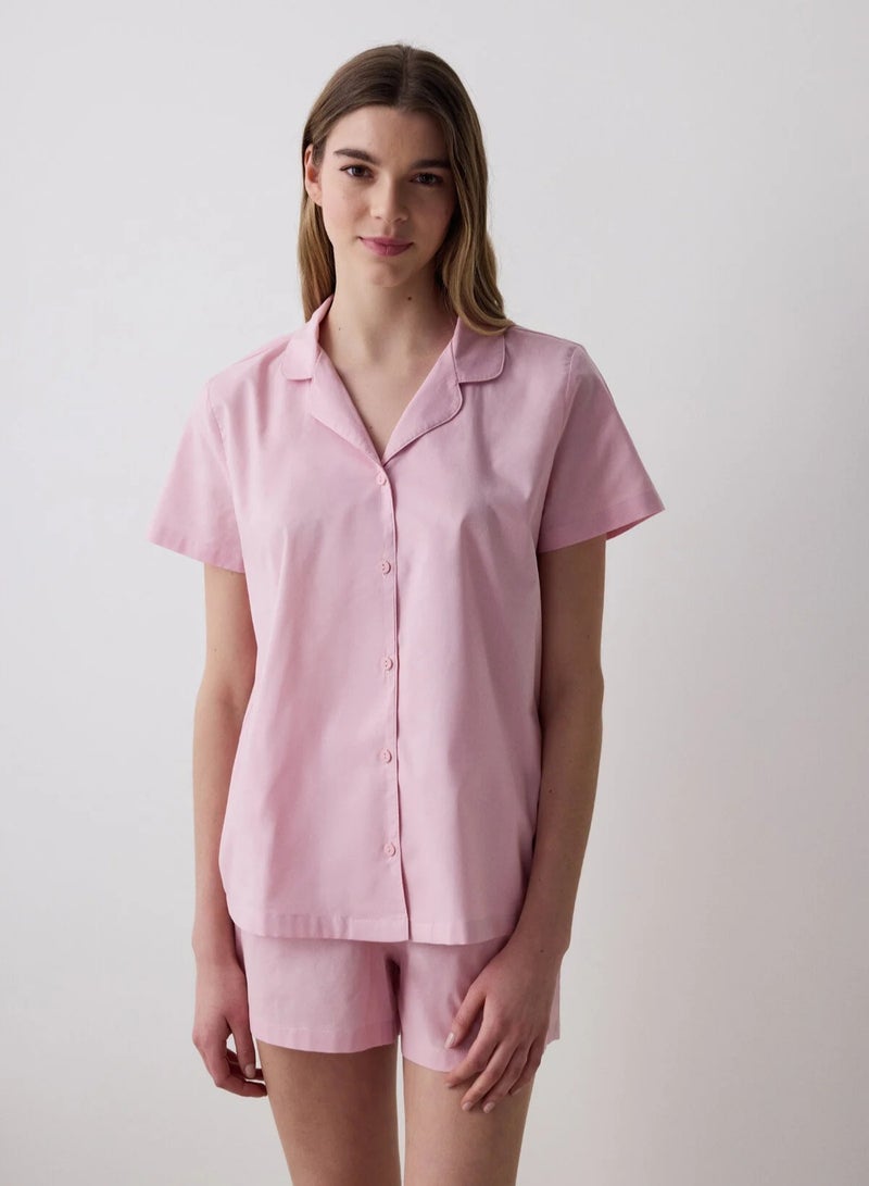 Penti Travel Solid Shirt Short Pajama Set - Image 1