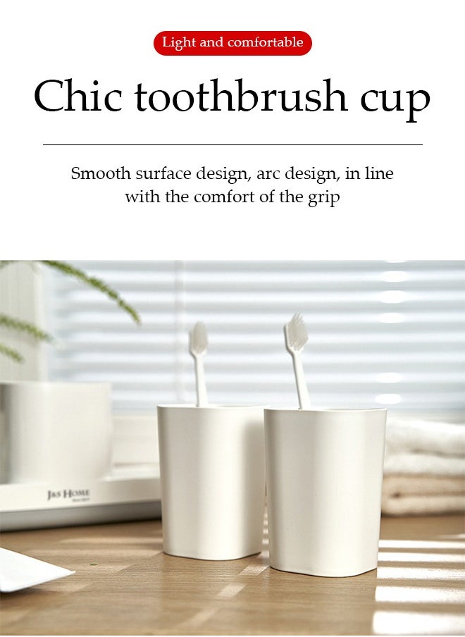 DUNISO Toothbrush Holder For Bathroom，Toothbrush Storage Set，Bathroom Organizer Storage Set ，With 5 Compartments And 2 Toothbrush Cups，No Need To Drill Holes, Suitable For Family Bathrooms, Dormitories  - Image 5