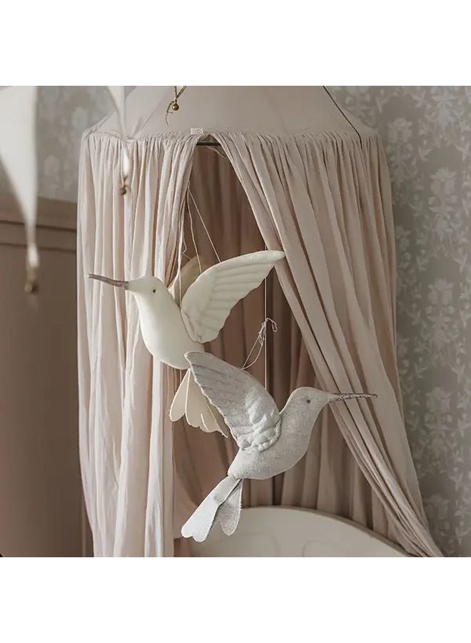 Dearchuu Nordic Style Soft White Beige Hanging Hummingbird Doll Model A Room Decoration - Image 2