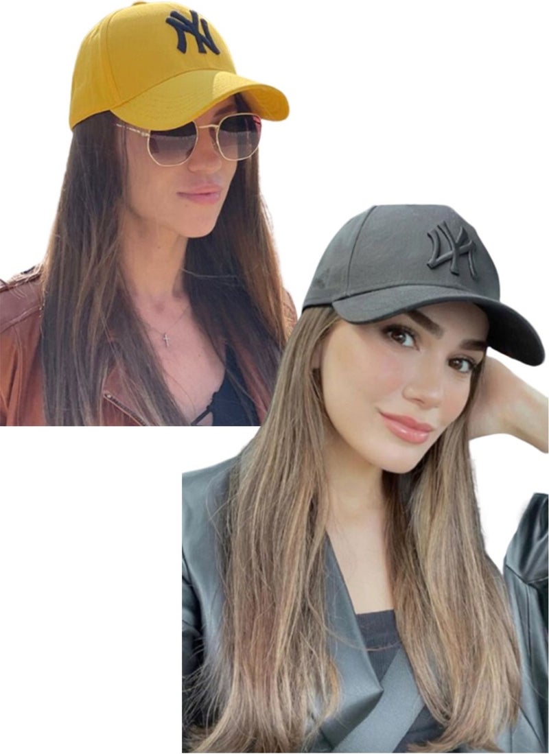 Elif Iç Giyim Elif Underwear Unisex Ny Embroidered Cap Hat Set of 2  - Image 1