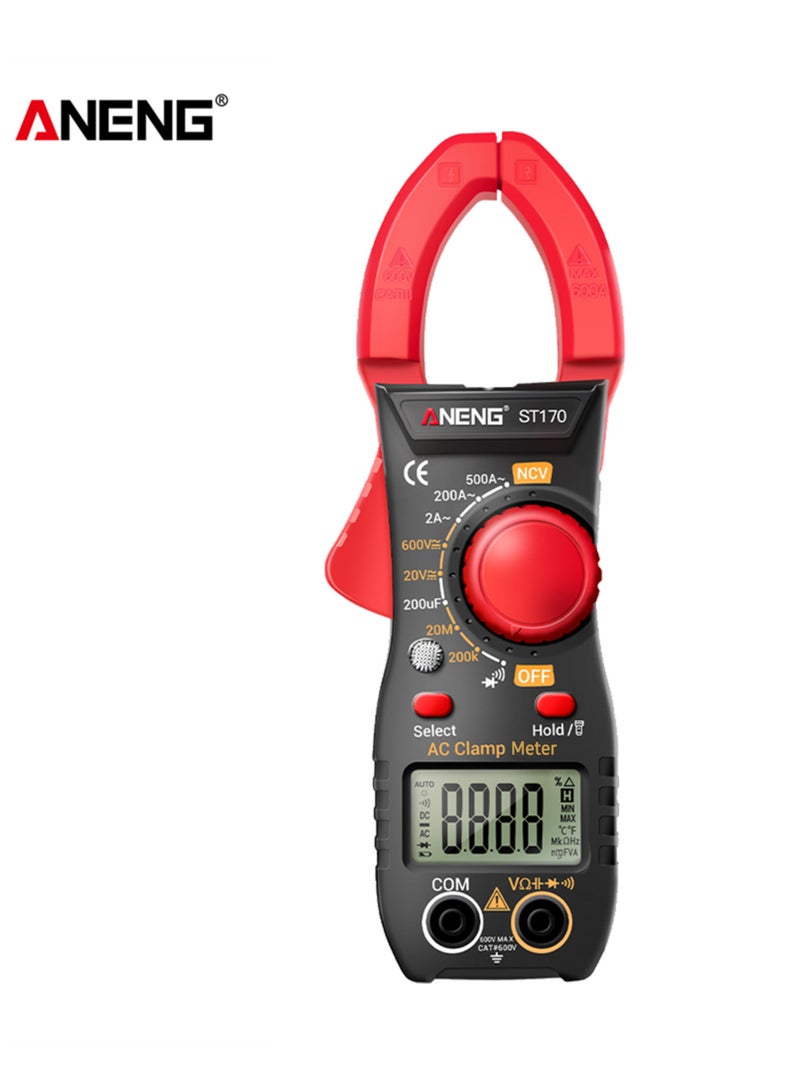 ANENG ST170 Smart Clamp Meter 1999 Counts Auto-ranging Digital Multimeter LCD Screen AC DC Voltage AC Current Tester LED Flashlight NCV Induction Voltage Meter Resistance Capacitance Diode Testing - Image 2