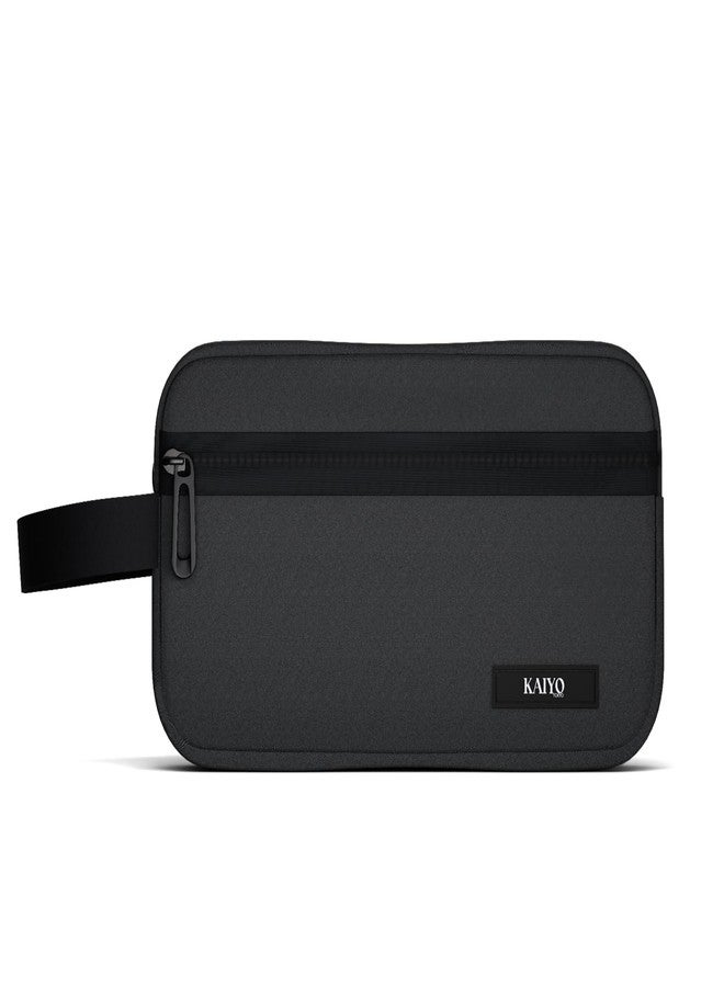 Kaiyo Tokyo Ginza Toiletry Pouch, Dual‑Zip Dopp Kit & Grooming Organizer, Mesh Pockets, Quick‑Grab Handle, Compact Structured Shell, Premium Zippers, Water‑Resistant (Grey) - Image 1