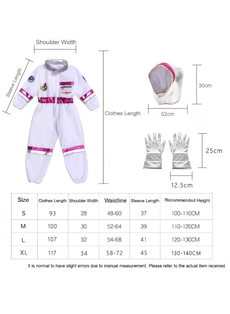 Children Astronaut Space Costume,Boys and Girls Astronaut Costume for Pretend Play,Kids Space Jumpsuit Space Pretend Dress Up Role Play Set for Kids Cosplay Ages 3-10 - Image 2