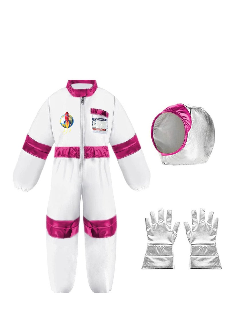 Children Astronaut Space Costume,Boys and Girls Astronaut Costume for Pretend Play,Kids Space Jumpsuit Space Pretend Dress Up Role Play Set for Kids Cosplay Ages 3-10 - Image 1