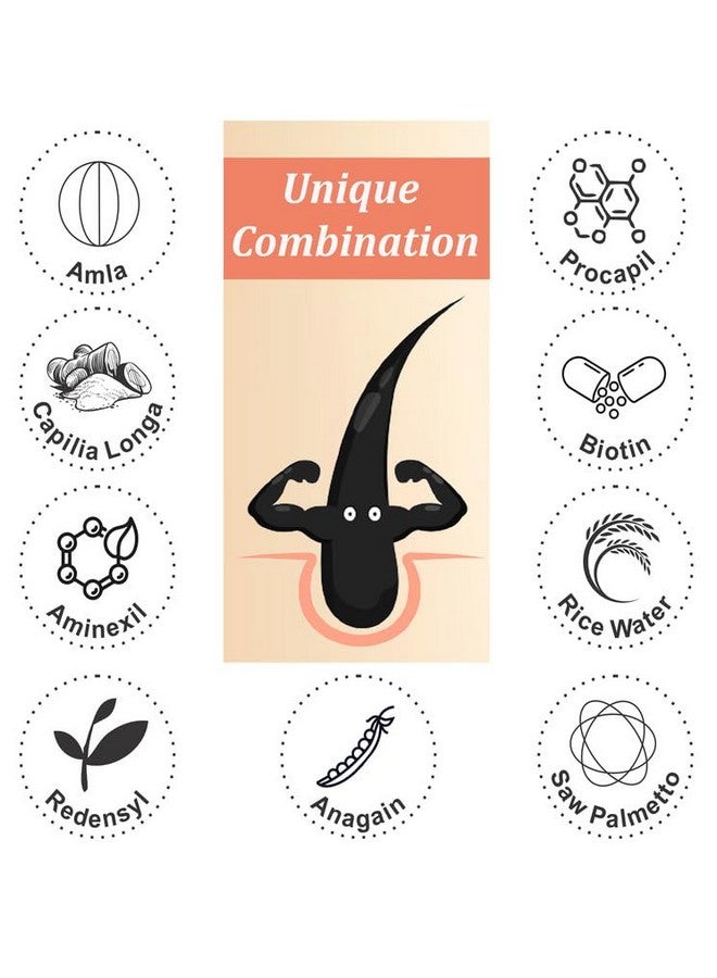 كلير كت بروكابيل 3%، ريدينسيل 3%، أناجين 3%، أمينيكسيل 1%، بيوتين | مصل الشعر للتحكم في تساقط الشعر | مصل نمو الشعر | سيف 50 مل - Image 3