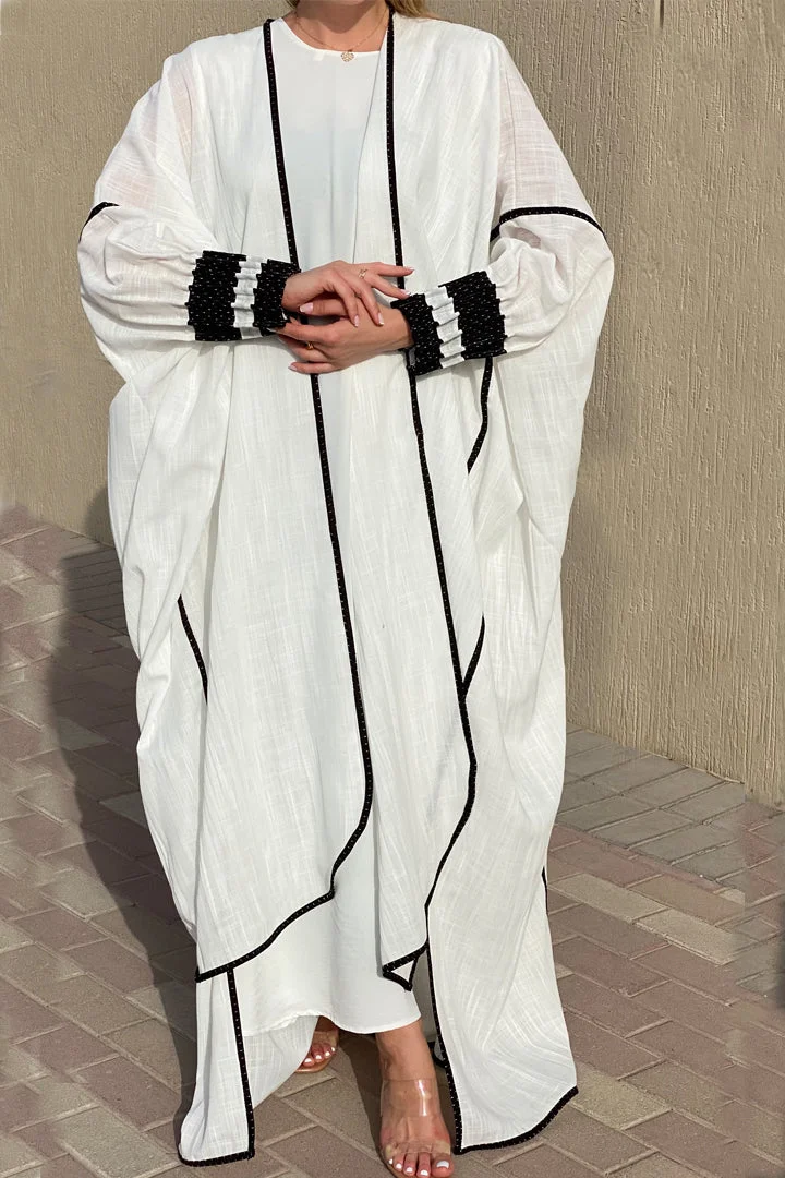 Moistreet Cape Sleeve Casual Abaya