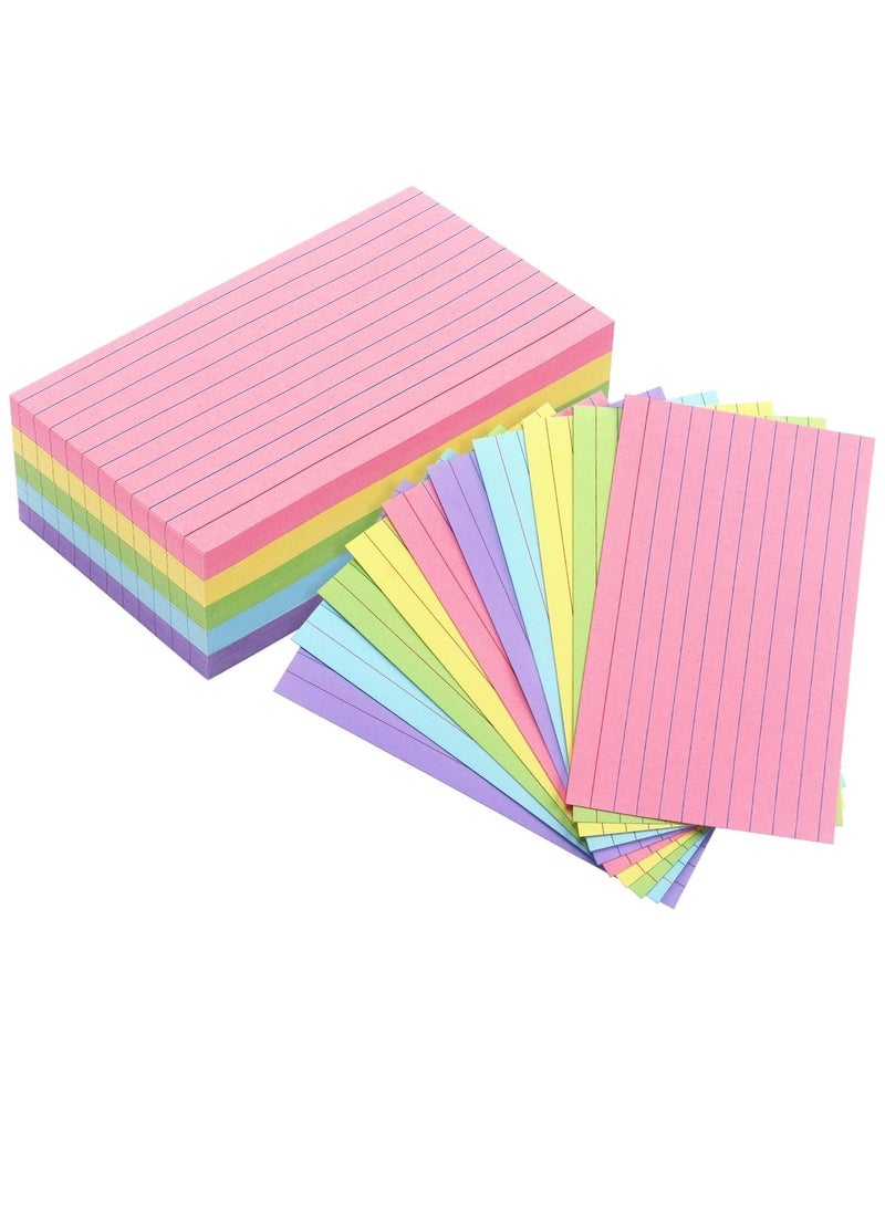 ATKET 100-Piece Ruled Index Card 180gsm Thickness 12x8cm Size Multicolour  - Image 2