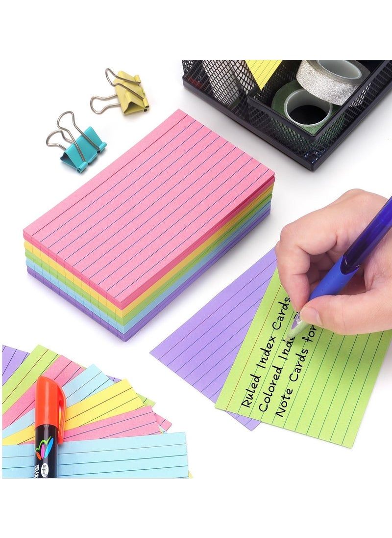 ATKET 100-Piece Ruled Index Card 180gsm Thickness 12x8cm Size Multicolour  - Image 3