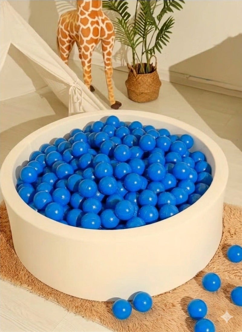 SKY-TOUCH Ocean Fun Balls in Vibrant Blue - 100 Pcs Soft Plastic Balls for Kids - Perfect for Tent, Swim Pit, Pool & Bathtub - 7cm - Image 2