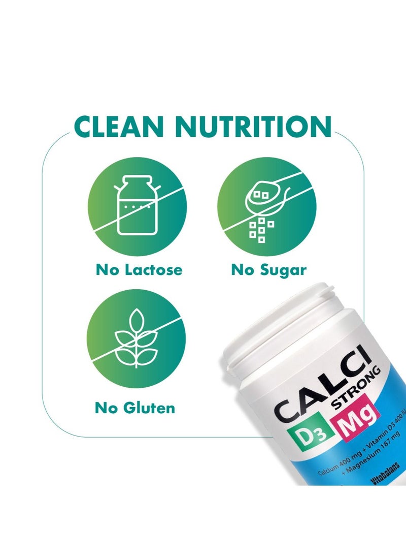 Vitabalans - Calci Strong Calcium Vitamin D3 Magnesium supports and maintains Bone and Muscular Health 150 Tablets - Image 1